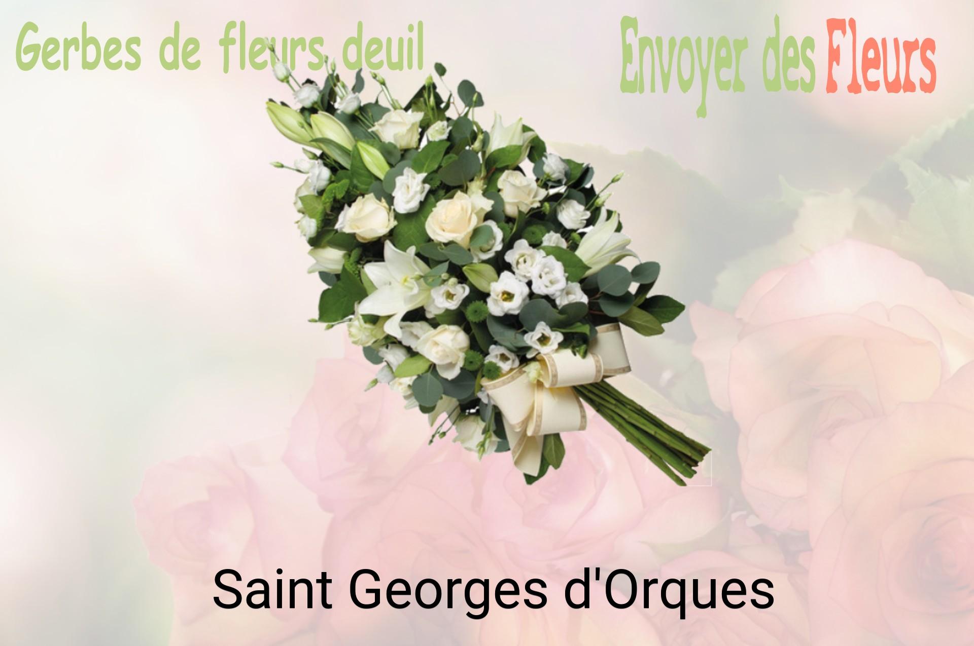Gerbe de fleurs de deuil livrée à Saint-Georges-d'Orques